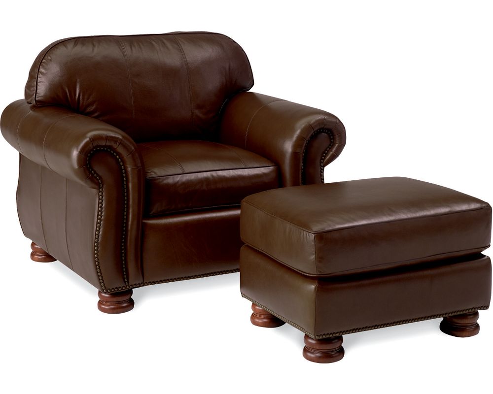 Hunter Leather Chair And Ottoman | Chair Design