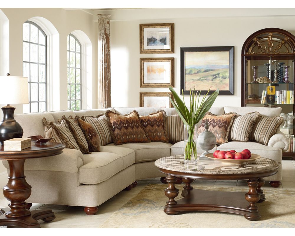 Portofino Sectional (English Arm, Bun Foot) Thomasville Furniture