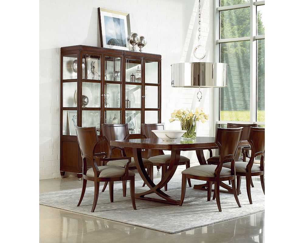 curio cabinet in dining room