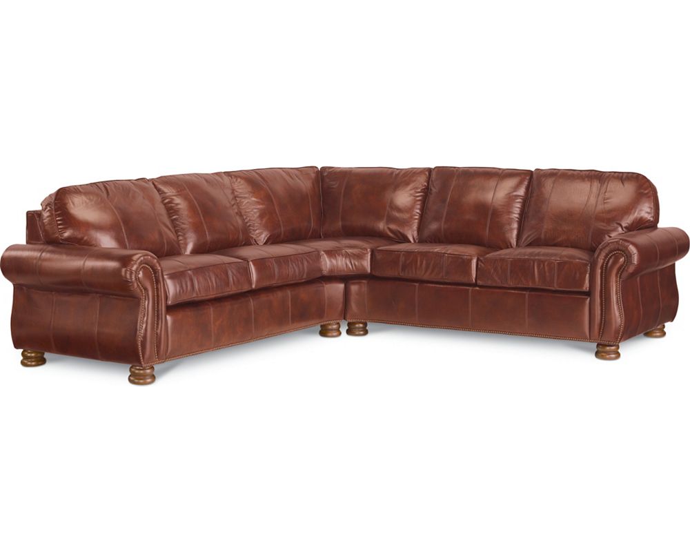 thomasville benjamin leather sectional sofa
